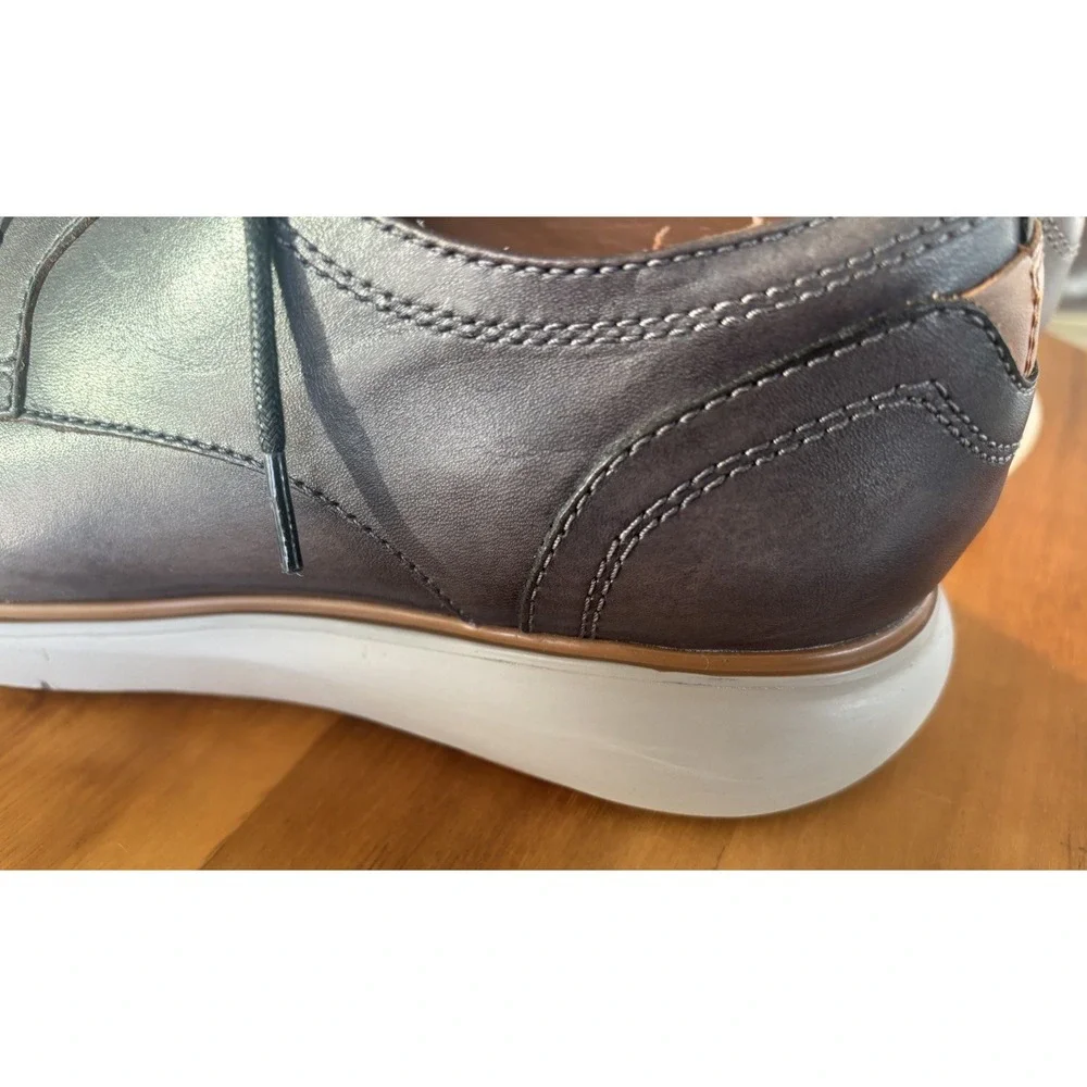 Florsheim Comfortech Leather Grey Oxford Lace Shoes Mens Size 7.5M EOC
